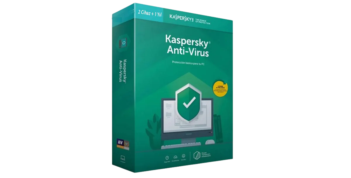 Kaspersky Antivirüs - 2 Kullanıcı 1 Yıl DVD Kutu