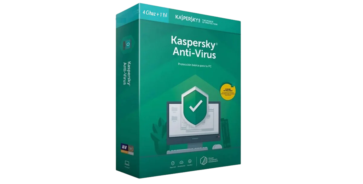 Kaspersky Antivirüs - 4 Kullanıcı 1 Yıl DVD Kutu