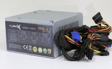 TURBOX TUR550 500W Aktif PFC 12cm Fan Power Supply
