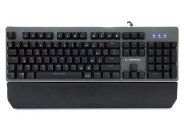 Rampage KB-RX8 MITHRIL Pro Siyah USB Yedi Renk Led Aydınlatmalı Mekanik Tuş Sesli Blue Switchli Anti Ghosting Destekli Q Modern Metal Kasa Gaming Klavye