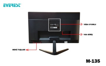 Everest M-135 18,5 VGA Led Monitör