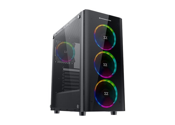 Xigmatek DIAMOND Renkli Işıklı Power 600W Şeffaf Siyah ATX,U3x1-U2x2 Gaming Oyuncu Kasası