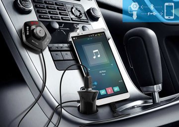 S-link SL-BT232 Led Ekran USB+TF Desteği 2.1A Bluetooth Destekli Fm Transmitter
