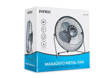 Everest EFN-487 6 Masaüstü Metal Siyah Usb Fan