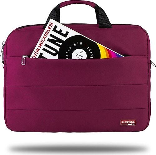 Classone Romeo Large Serisi TL2005 WTXpro Su Geçirmez Kumaş 15.6 inch Uyumlu Notebook Çantası – Bordo