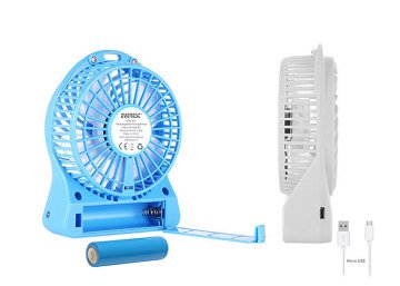 Everest EFN-501 Masaüstü Şarj Edilebilir Mavi 1200mAh Usb Fan