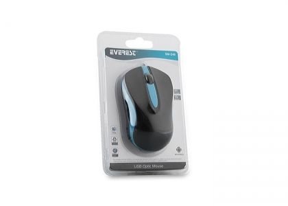 Everest SM-246 Usb Siyah /Açık Mavi Mouse