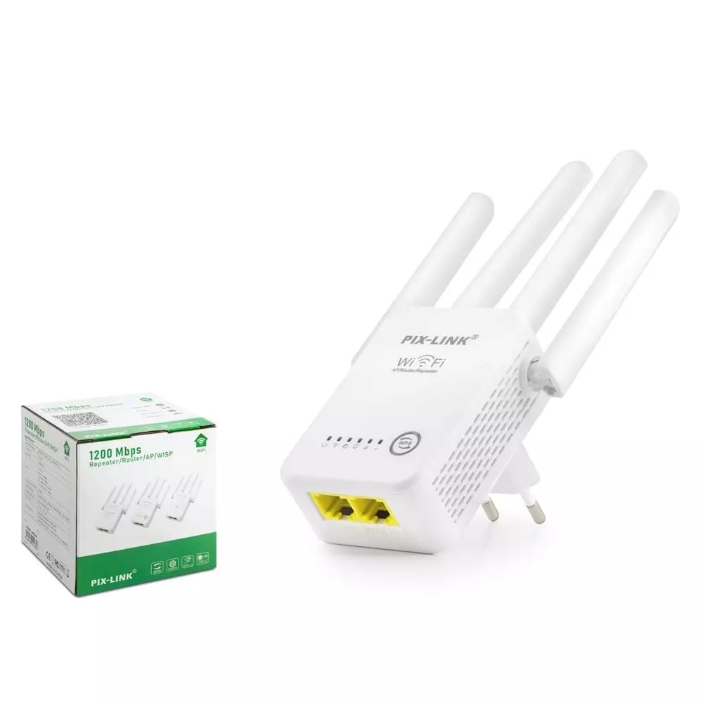 PIX-LINK WR48D4Q WIFI REPEATER + ROUTER + AP 300Mbps BEYAZ