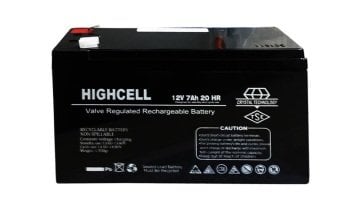 Highcell 12V 7A Bakımsız Kuru Akü