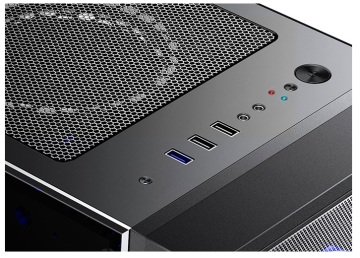 Rampage RMC2019 JOYANCE Tempered Glass 4*120mm RGB Hydro Fan 1*Usb 3.0 2*Usb 2.0 Gaming Kasa