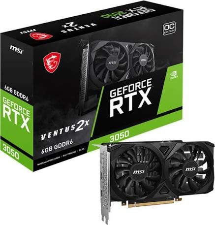 MSI GEFORCE RTX 3050 VENTUS 2X 6G OC 6GB GDDR6 96B