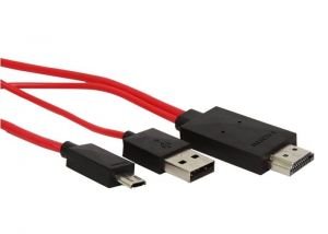 S-link MHL-60 (IP-562) Samsung Galaxy S3+S4+Not2 Şarj + HDMI Kablosu