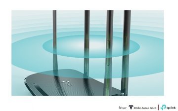 TP-Link Archer VR300 300mbps + 867mbps Dual Band AC1200 Wi-Fi 20db Anten 4 Port Vdsl2-Adsl2-Fiber Modem Router