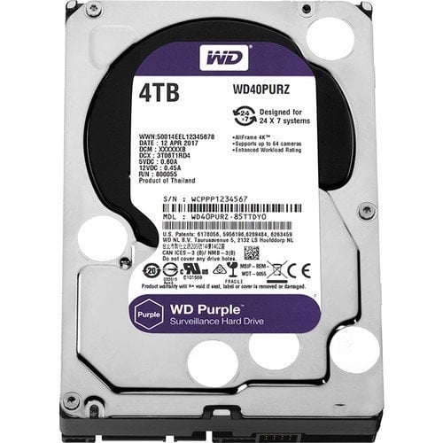 Western Digital 4TB WD Purple SATA 6Gb/s 256MB DV 7x24 WD42PURZ