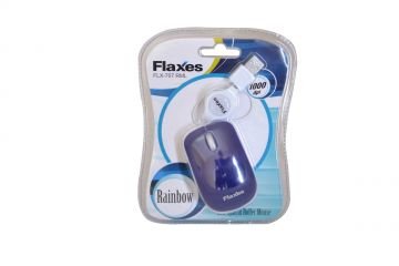FLAXES FLX-707RML USB MAKARALI MOUSE LACİVERT *BLİSTER KUTU*