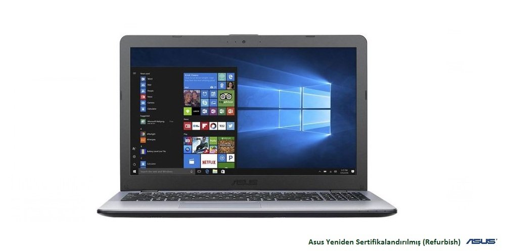 Asus VivoBook X542UR-GQ269T i7-7500U 16Gb Ram 1Tb Hdd Nvidia 2Gb Win10 15.6'' Notebook - Asus Yeniden Sertifikalandırılmış (Refurbish)