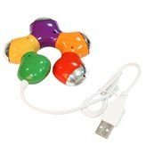 FLAXES FUC-202 USB 2.0 4 PORT ÇOKLAYICI RENKLİ