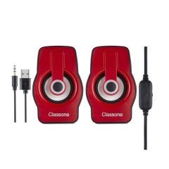 Classone X1 Red RGB Gaming Hoparlör – Kırmızı