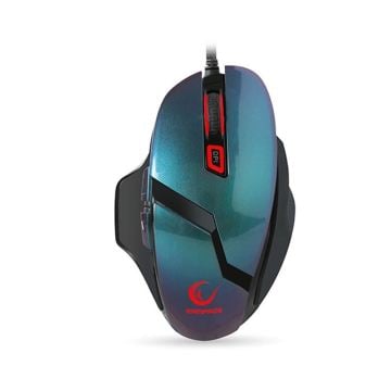 Everest Rampage SMX-R7S REVOLVER Usb Metalik Mavi 10000 Dpi 6 Farklı Işık Makrolu Oyuncu Mouse