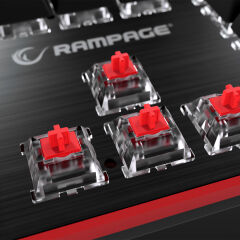 Rampage Hydra R6 Full Color RGB LED Gaming Pro Red Switch Q Aluminyum Kaplama Multimedia Mekanik Klavye