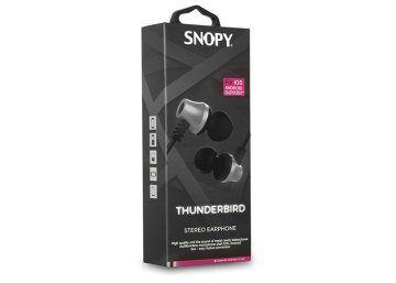 Snopy SN-J02 Thunderbird Mobil Telefon Uyumlu Taşıma Çantalı Kulak içi Siyah/Gümüş Mikrofonlu Kulaklık