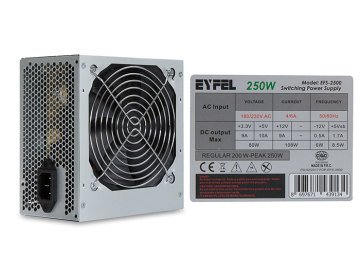 Eyfel EFS-2500 Real 200W Peak 250W 2*Sata 12cm Fanlı Power Supply
