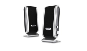 Snopy SN-820 2.0 Siyah/Gümüş Lcd İnce Tasarım USB Speaker...Tüm Multimedya Cihazlarına Uyumlu Zarif Tasarım 1+1 Speaker