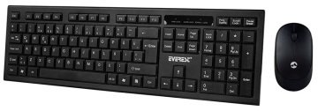 Everest Km-6121 Siyah Kablosuz Wireless Q Slim Klavye Mouse Set
