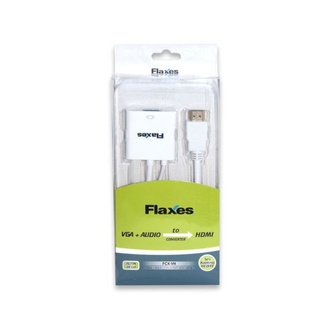 FLAXES FCK-VH VGA to HDMI (VGA dan HDMİ çevirici+ses kablosu hediyeli)
