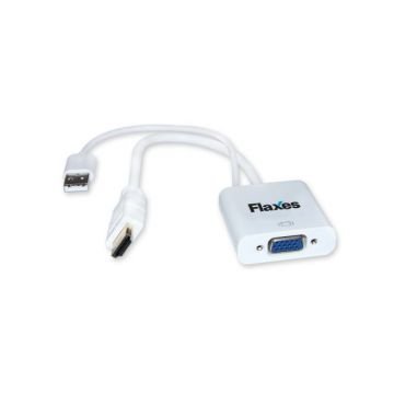 FLAXES FCK-VH VGA to HDMI (VGA dan HDMİ çevirici+ses kablosu hediyeli)