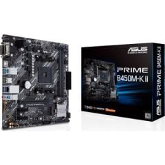 Asus PRIME B450M-K II  DDR4 4400 HDMI DVI VGA M2 USB3.2 mATX BIOS Flashback