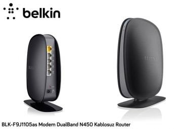 Belkin BLK-F9J1105as Modem DualBand N450 Kablosuz Router