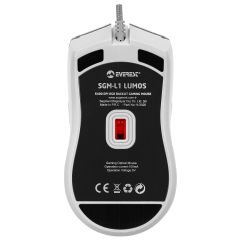 Everest SGM-L1 LUMOS Beyaz Gri 6400dpi RGB Ledli Makrolu Gaming Oyuncu Mouse