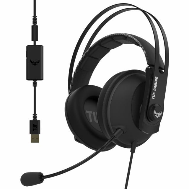 ASUS TUF GAMING H7 GUN-METAL 7.1 OYUNCU KULAKLIĞI 53MM ASUS ESSENCE SÜRÜCÜ PC MAC PS4 NİNTENDO SWITCH MOBİL XBOX 360 XBOX 360 UYUMLU