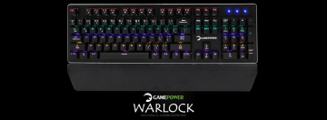 Gamepower Warlock Gerçek Mekanik Mavi Switch Klavye - 7 Renk LED Gaming
