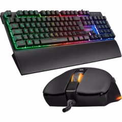 Rampage KM-RX7 FORTUNA V2 Gökkuşağı Aydınlatmalı USB Siyah Gaming Combo US Layout English Gaming Klavye + 12800 dpi Mous