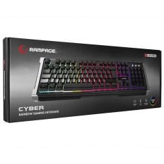Rampage KB-R21 CYBER Siyah USB Rainbow Backlight Membrane Gaming Oyuncu Klavye