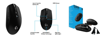Logitech G305 Lightspeed 16K Mekanik Kablosuz Gaming Mouse 910-005283