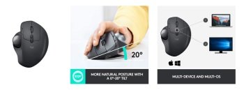 Logitech Mx Ergo Graphite Kablosuz Trackball Mouse Flow 910-005179