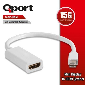 Qport Q-DP-HDMI Mini Display to Hdmi Çevirici - Thunderbolt