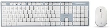 Everest Km-6063 Beyaz Gri Nano Kablosuz Daktilo Tip Q Multimedia Klavye Mouse Set