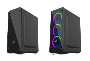 Frisby Cyber LED Fanlı Gaming Kasa - Tempered Camlı Oyuncu Kasası