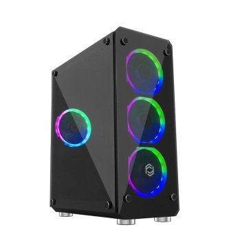 Frisby Cyber LED Fanlı Gaming Kasa - Tempered Camlı Oyuncu Kasası
