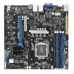 ASUS P11C-C/4L Intel C242 LGA1151 DDR4 2666 VGA Çift M2 + 6 SATA USB3.1 PCI 4 adet LAN mATX Sunucu Anakartı