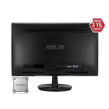 Asus VS228NE 21.5'' Full Hd Monitör...ASCR Özellikli  Splendid/Smart View Teknolojili Enerji Tasarruflu 21.5'' 5ms Siyah Wide 1920x1080, VGA,DVI, Vesa Full Hd Led Monitör