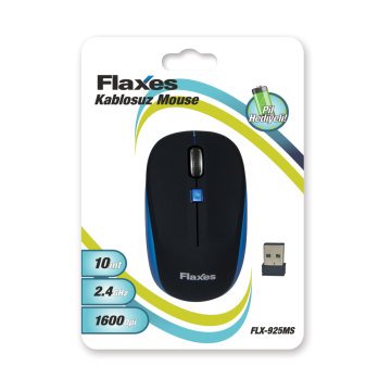 FLAXES FLX-925MS KABLOSUZ 2,4 GHZ 1600dpi Siyah