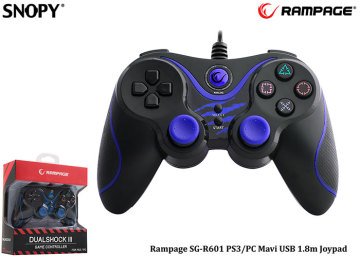 Snopy Rampage SG-R601 PS3/PC Mavi USB 1.8m Joypad