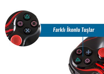 Snopy Rampage SG-R601 PS3/PC Mavi USB 1.8m Joypad