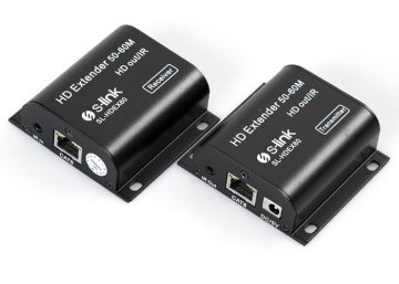 S-Link SL-HDEX60 IR+RS232/CAT6+2HDMI OUT 1080P Full Hd Hdmi Görüntü-Ses Sinyalini ve Kumanda Sinyalini Cat6 Kablo İle Max. 60mt İletici Extender