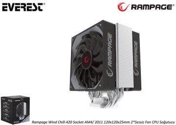 Everest Rampage Wind Chill-420 Socket AM4/2011 Cpu Fan (120*120*25mm)